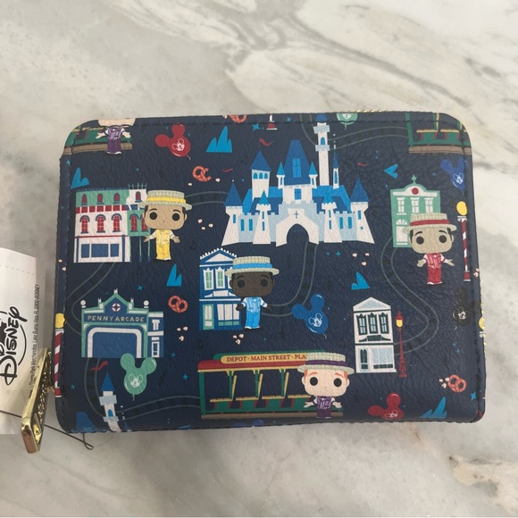 DISNEY PARKS LOUNGEFLY NWT DAPPER DAN MAIN STREET WALLET - Picture 4 of 6